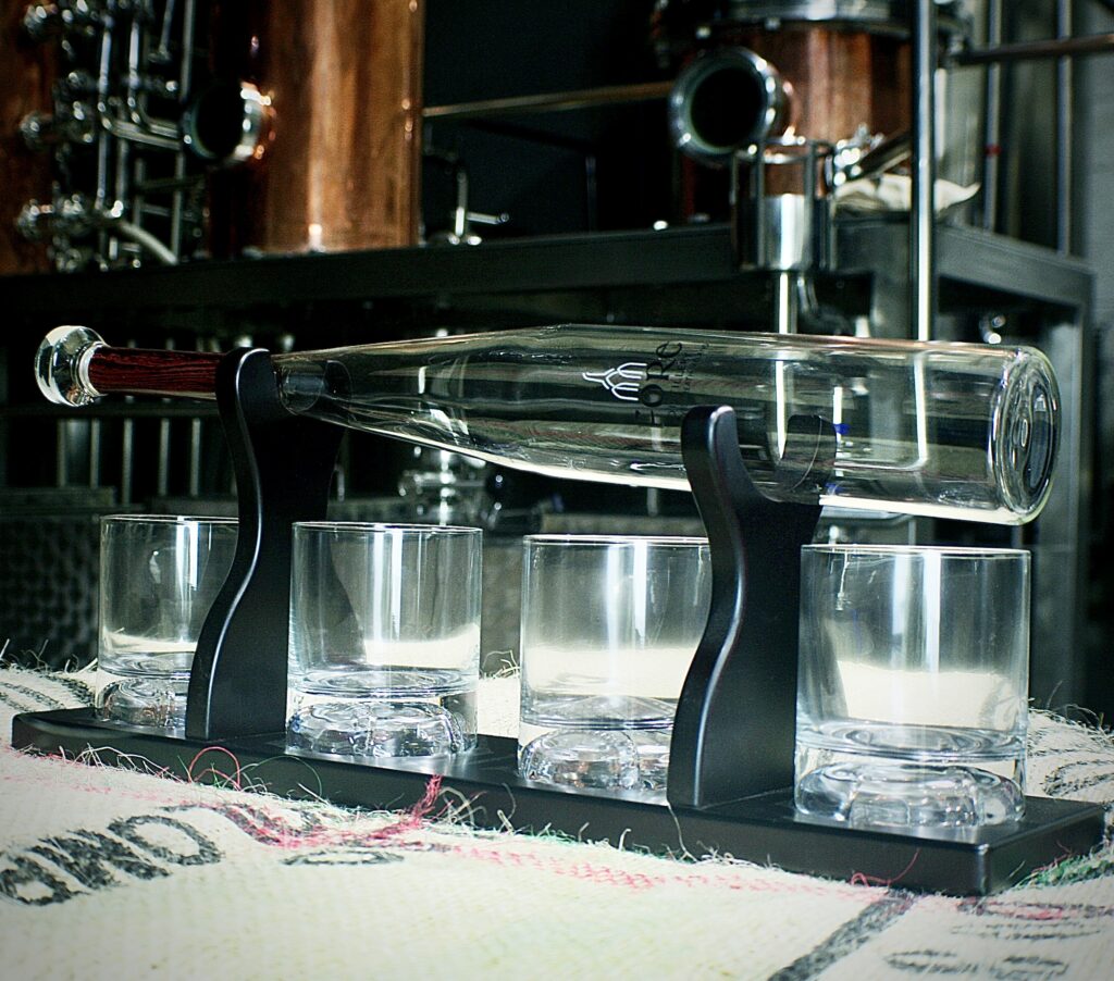 Explore Fore Distillery Baseball Decanter Set