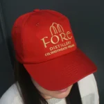 Fore Distillery Red Baseball Cap (unisex)